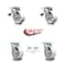 Service Caster 5 Inch Semi Steel Caster Set with Roller Bearings 2 Brakes 2 Swivel Locks SCC SCC-TTL30S520-SSR-2-BSL-2 - alternate 6